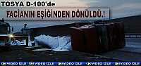 TOSYA’DA KİMYASAL GÜBRE YÜKLÜ TIR DEVRİLDİ: 1 YARALI