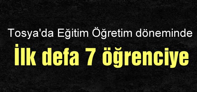 TOSYA ‘DA 7 SURİYELİ ÖĞRENCİYE VERİLDİ