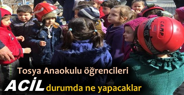Anaokulu Öğrencileri Tosya İtfaiyesini Ziyaret Etti