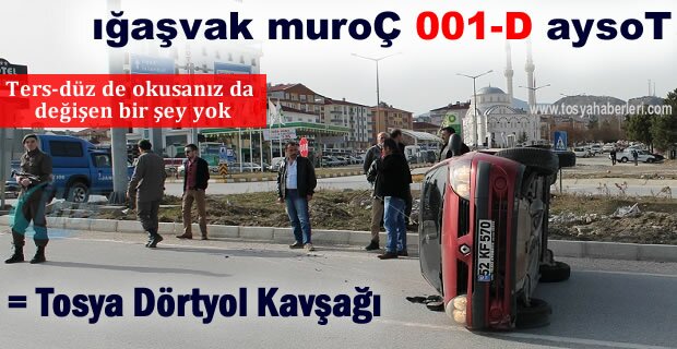 TOSYA – ÇORUM KAVŞAĞINDA TRAFİK KAZASI; 2 YARALI