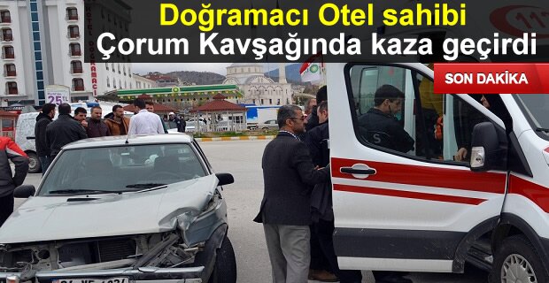 TOSYA-ÇORUM KAVŞAĞINDA TRAFİK KAZASI 2 YARALI