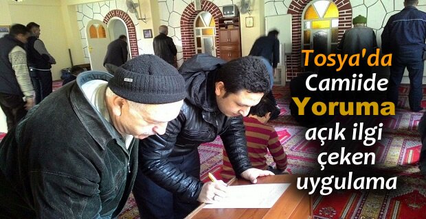 TOSYA’DA CUMA NAMAZI SONRASI İMAMDAN İLGİ ÇEKEN UYGULAMA
