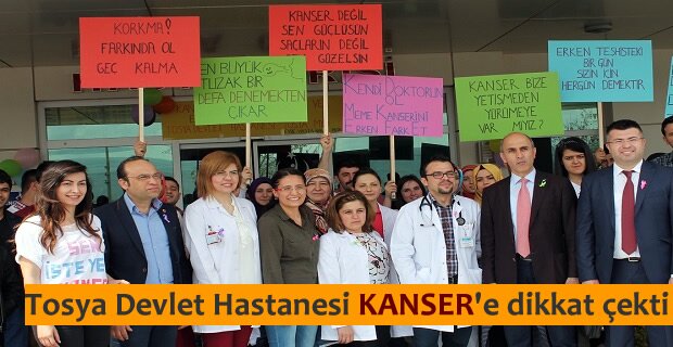 DOKTORLAR VE ÖĞRENCİLER KANSERE DİKKAT ÇEKTİ