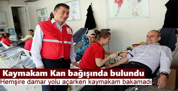 Kızılayın Kan Bağışı Kampanyasına Kaymakam Yusuf Cıbır’dan Destek