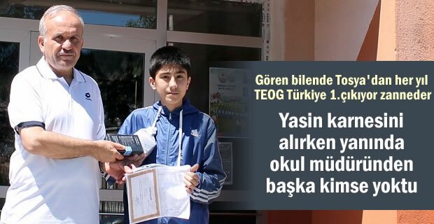 TEOG TÜRKİYE 1.TOSYALI YASİN UĞURLU’YA ÖĞRETMENLERİNDEN SÜRPRİZ HEDİYE