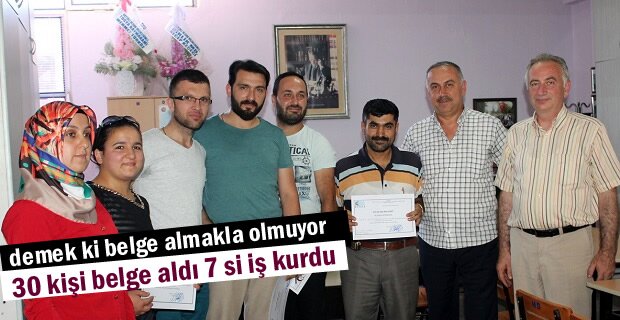Tosya'da Girişimci Adayları Belgelerini Aldı
