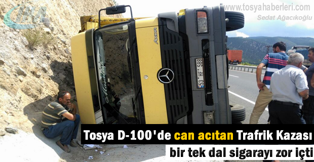 Tosya Trafik Kazası 1 kişi yaralandı