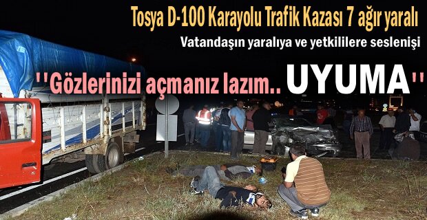 Tosya - Akçakavak Kavşağında Trafik Kazası
