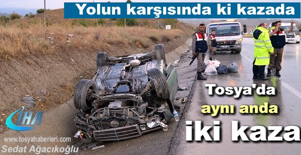 Tosya D-100'de filimleri aratmayan Trafik Kazası