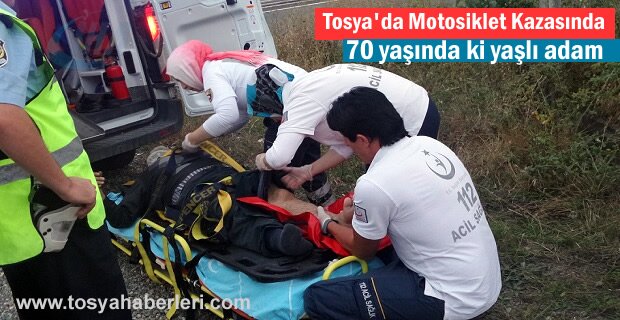 Tosya’da Motosiklet Kazasında 1 kişi yaralandı
