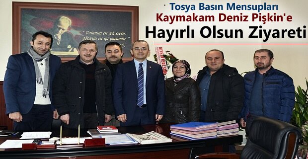 Tosya Basın Mensupları Kaymakam Deniz Pişkin'e Hayırlı Olsun Ziyaretinde Bulundu