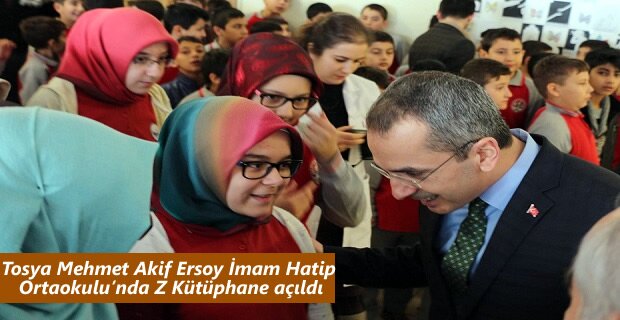 Tosya Mehmet Akif Ersoy İmam Hatip Ortaokulu’nda Z Kütüphane açıldı