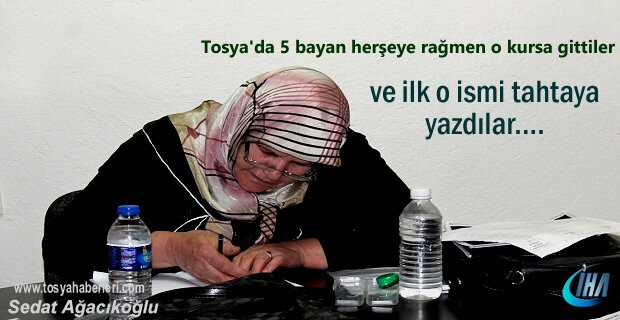 Tosya'da 5 bayan herşeye rağmen Kursa gitti