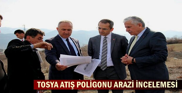 Tosya Trap Atış Poligonu arazisinde Bakanlık yetkilileri inceleme yaptı