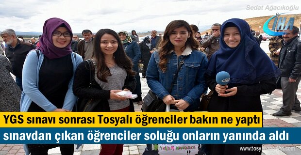 YGS sınavı sonrası Tosyalı Öğrencilerden dikkat çekici kampanya