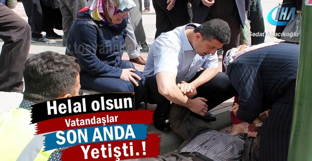 Tosya 'da Vatandaşlar Yaşlı Adamın hayatını kurtardı