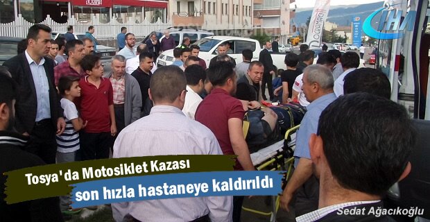 Tosya Hastane Kavşağında Motosiklet Kazası