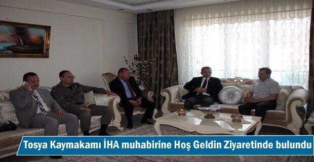 Tosya Kaymakamı İHA muhabirine Hoş Geldin Ziyaretinde bulundu