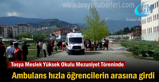 Tosya Meslek Yüksekokulu’nda mezuniyet töreninde ilginç anlar yaşandı