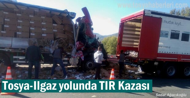 Tosya - Ilgaz arasında TIR Kazasnda 2 kişi ağır yaralandıı