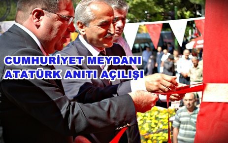 Atatürk Anıtı düzenlenen törenle açıldı.
