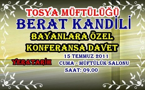 BERAT KANDİLİ BAYANLARA ÖZEL KONFERANS