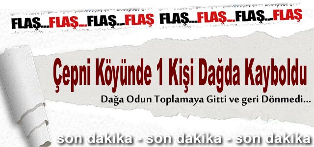 ÇEPNİ KÖYÜNDE 80 YAŞINDA YAŞLI ADAM ORMANDA KAYBOLDU