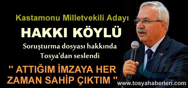 HAKKI KÖYLÜ'NÜN 17 ARALIK SORUŞTURMASI VE BAKANLARIN AKLANMASI İLE İLĞİLİ ŞOK AÇIKLAMA