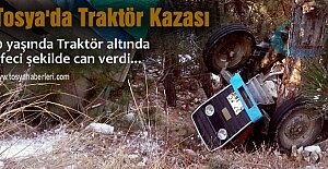 TOSYA'DA TRAKTÖR UÇURUMA YUVARLANDI: 1 ÖLÜ, 1 YARALI