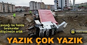 TOSYA’DA KARGO ARABASI TIR DEREYE UÇTU