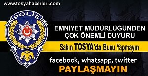 EMNİYET MÜDÜRLÜĞÜNDEN ÇOK ÖNEMLİ...
