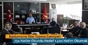 Hedef 18 Mart Tarihine Kadar 1.500 Hatim Okumak