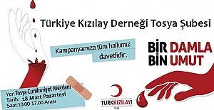 Kızılay 28 Mart'ta Tosya'da Kan Bağışı Düzenleyecek