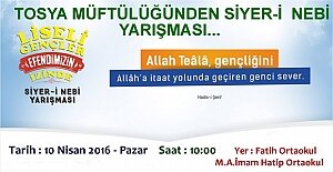 TOSYA MÜFTÜLÜĞÜNDEN SİYER-İ NEBİ YARIŞMASI