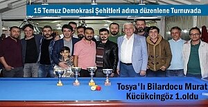 15 Temmuz Demokrasi Şehitleri anısına Tosya'da Bilardo Turnuvası Düzenlendi