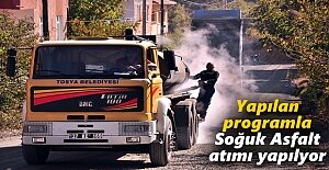 Tosya Belediyesi Soğuk Asfalt Çalışmalarına hız verdi