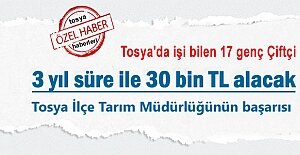 Tosya'da 17 kişi 30 Bin TL almaya Hak kazandı