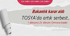 Tosya'da İzin Almak şartı ile artık Serbest