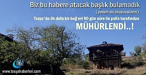 Tosya'da bir Bağ Evi 90 gün süre ile Mühürlendi