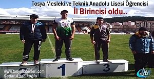 Tosya Mesleki ve Teknik Anadolu Lisesi Öğrencisi Birinci oldu