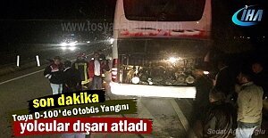 Tosya D-100#039;de Otobüs Yangını