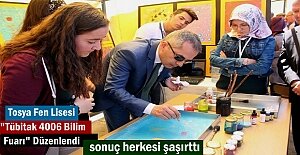 Tosya Fen Lisesi öğrencileri tarafından düzenlenen "Tübitak 4006 Bilim Fuarı" açıldı