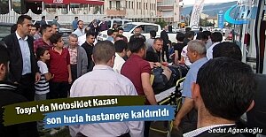 Tosya Hastane Kavşağında Motosiklet...