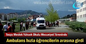 Tosya Meslek Yüksekokulu’nda mezuniyet töreninde ilginç anlar yaşandı