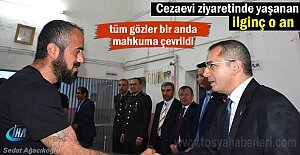 Tosya Cezaevinde bayramlaşmada ilginç anlar yaşandı