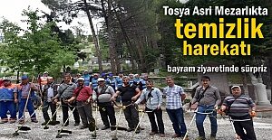 Tosya Mezarlığında Temizlik Başladı