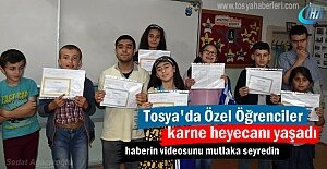 Tosya’da Özel Öğrenciler Tatil ve Karne heyecanı yaşadı