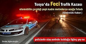 Tosyada otomobilin çarptığı...