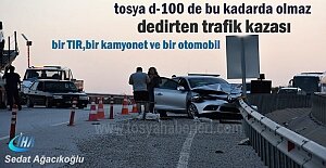 TOSYA D-100'DE ZİNCİRLEME TRAFİK KAZASI