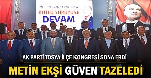 AK Parti 6.Tosya İlçe Kongresinde Metin Ekşi Güven Tazeledi